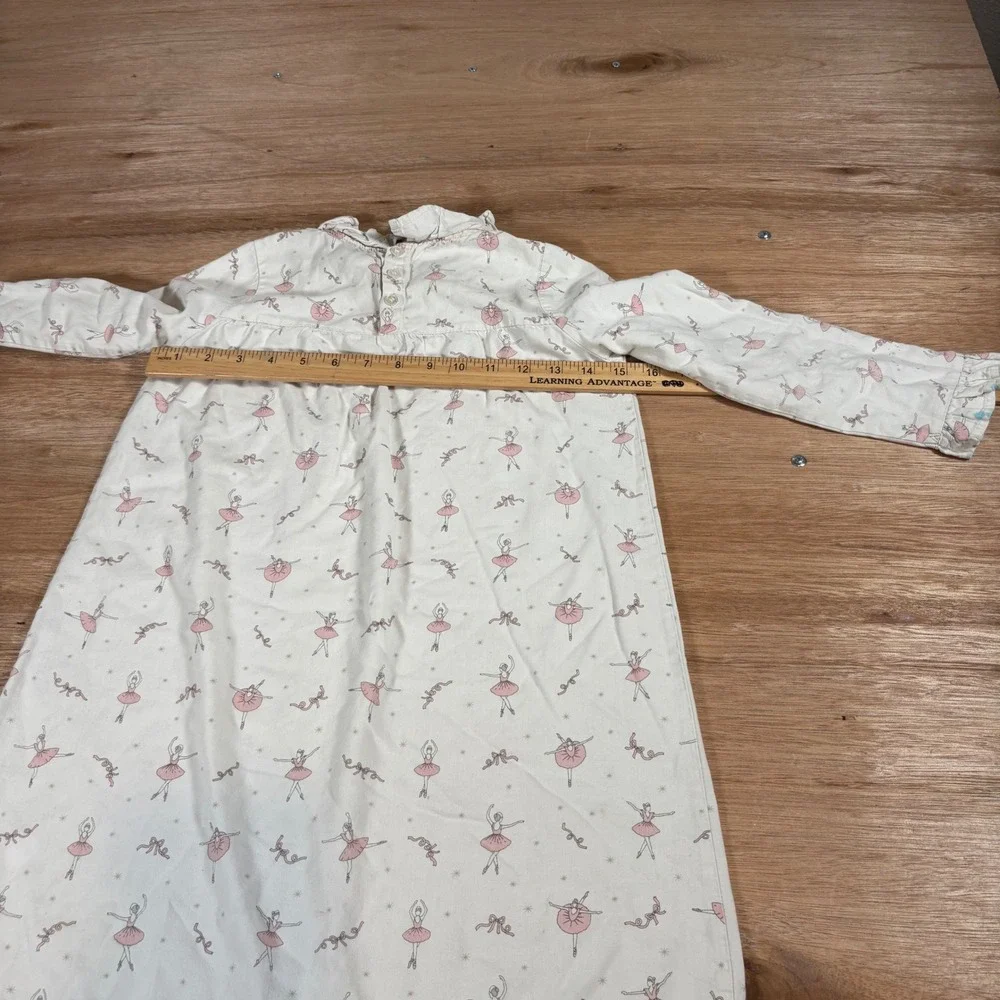 Petite Plume Kids Ballerina Print Nightgown Pink Cream Ruffle Size 6